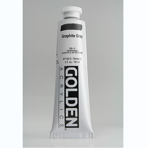 Golden, Heavy Body, Acrylic, Paint, 2oz, Graphite Grey